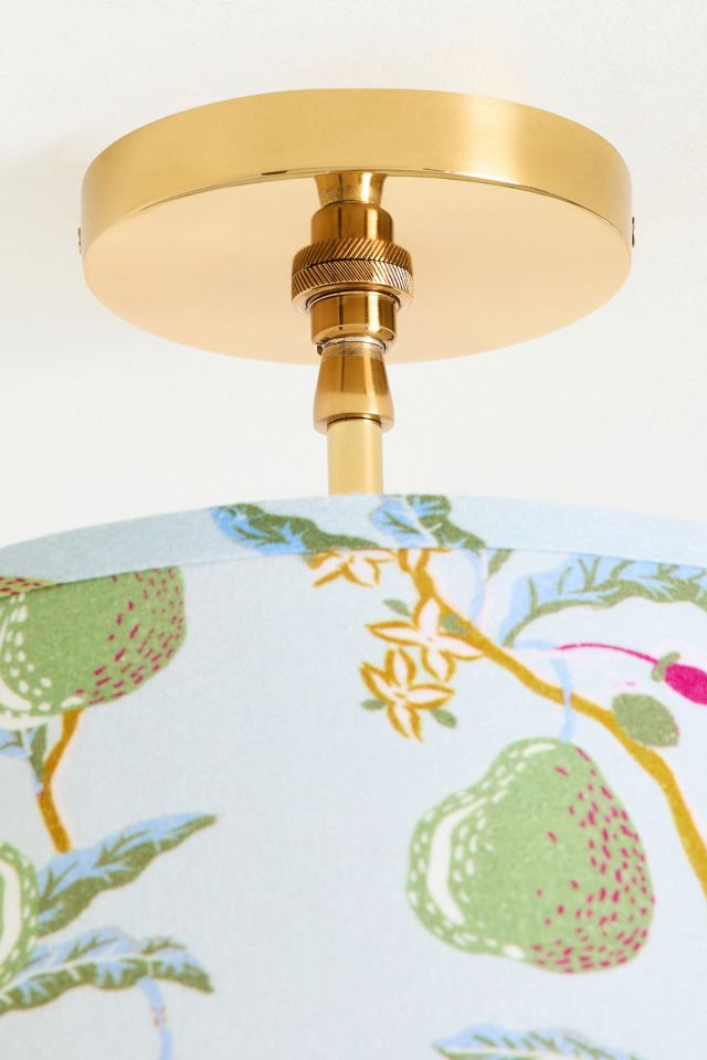 Lee Brass 16" Ruffle Printed Semi-Flush Mount Light #2
