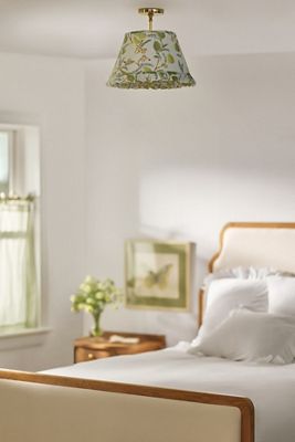 Lee Brass 16" Ruffle Printed Semi-Flush Mount Light