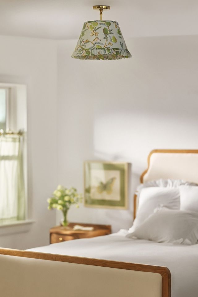 Lee Brass 16" Ruffle Printed Semi-Flush Mount Light #3
