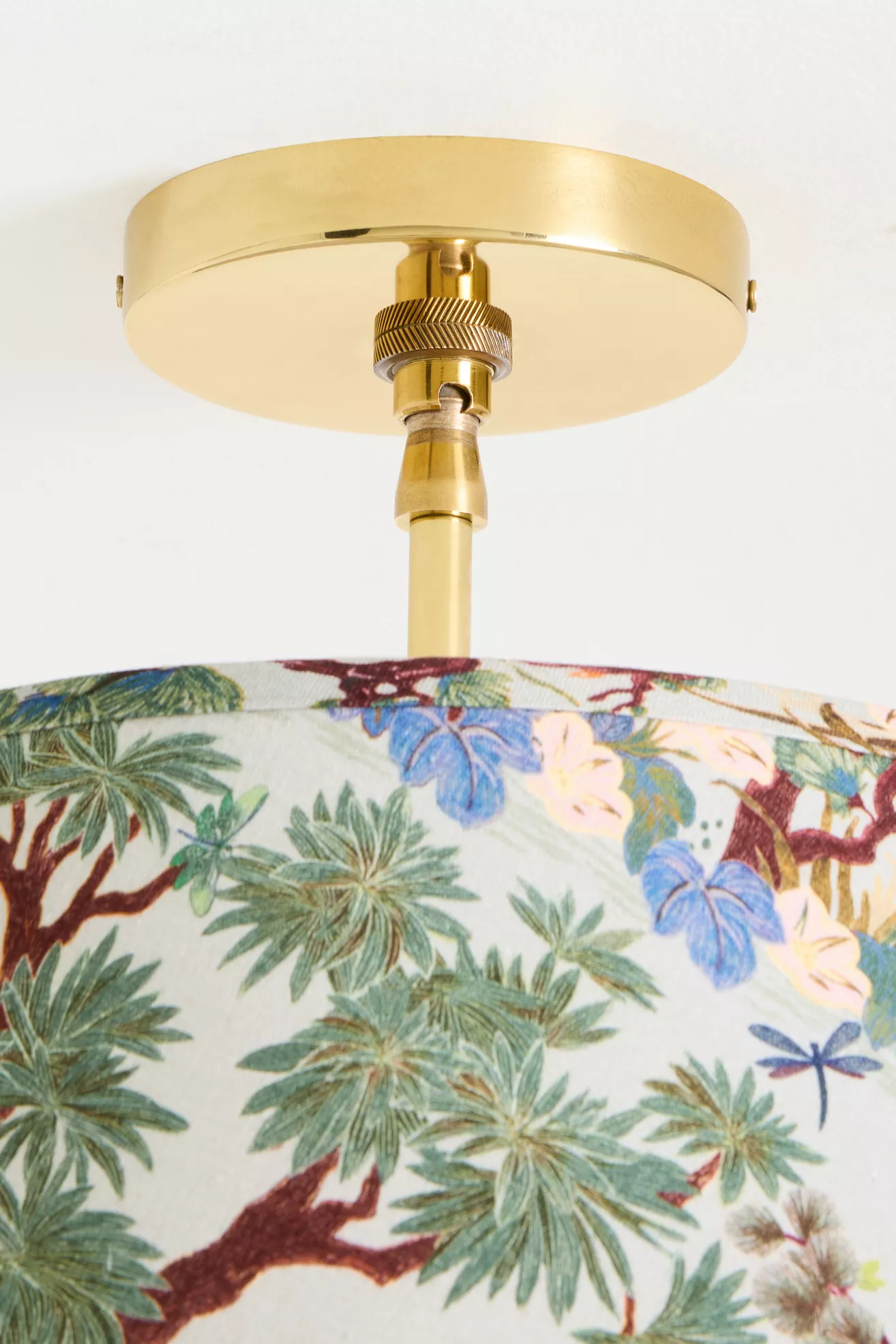 Lee Brass 16" Ruffle Printed Semi-Flush Mount Light - thumbnail 8