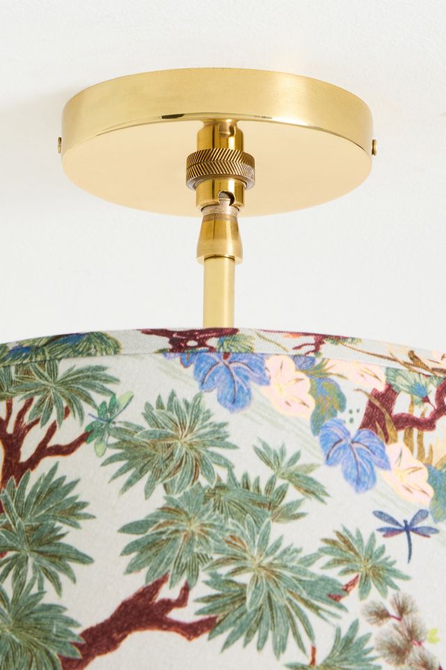 Lee Brass 16" Ruffle Printed Semi-Flush Mount Light #2