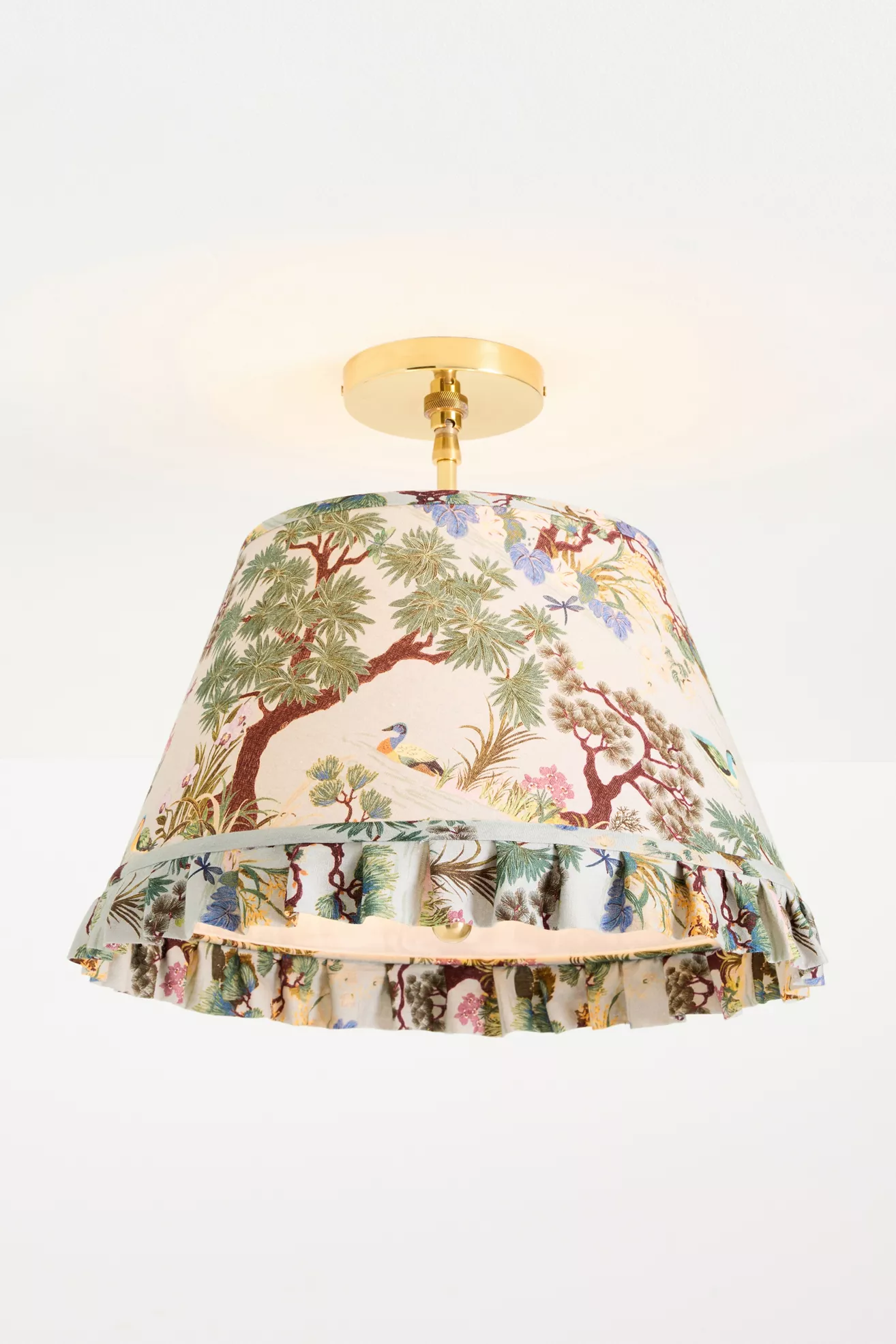 Lee Brass 16" Ruffle Printed Semi-Flush Mount Light - thumbnail 7