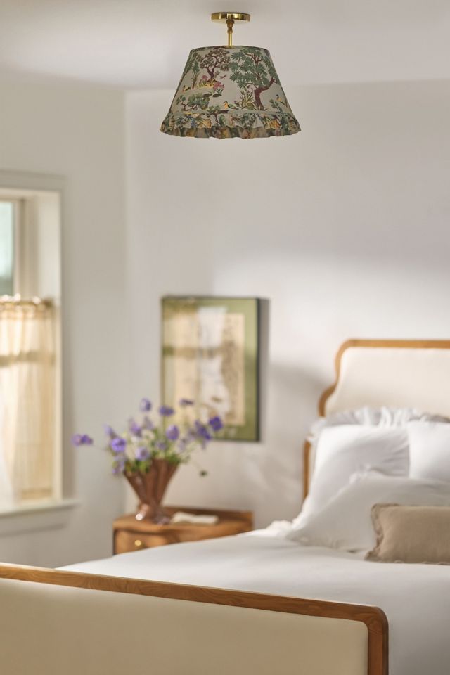 Lee Brass 16" Ruffle Printed Semi-Flush Mount Light #3