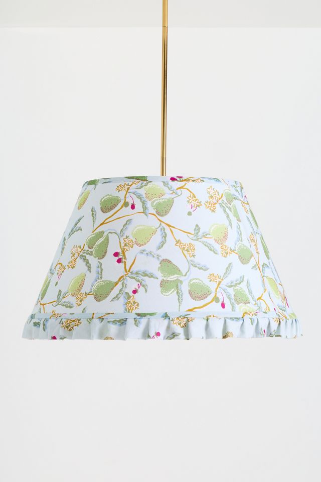 Lee Brass 24" Ruffle Printed Semi-Flush Mount Pendant Light #1