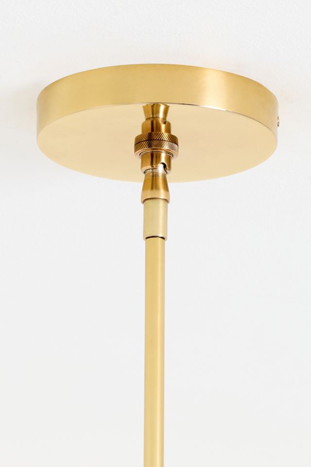 Lee Brass 24" Ruffle Printed Semi-Flush Mount Pendant Light #3