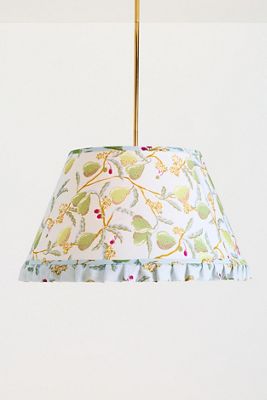 Lee Brass 24" Ruffle Printed Semi-Flush Mount Pendant Light