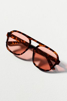Anthropologie Ombré Oval Sunglasses Polarized Glasses Brown Print Ombre Oval Sunglasses | Anthropologie main image 2