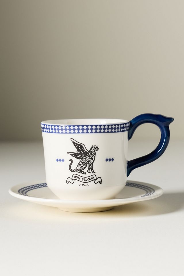 Reverie Stoneware Espresso Cup & Saucer | AnthroHome