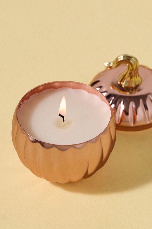Amber Pumpkin & Spice Copper Pumpkin Candle #1