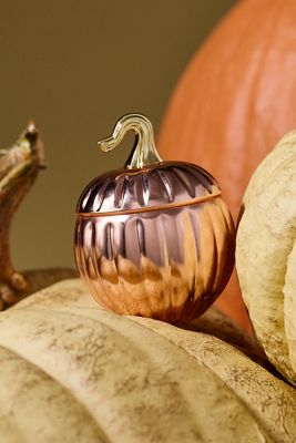 Amber Pumpkin & Spice Copper Pumpkin Candle