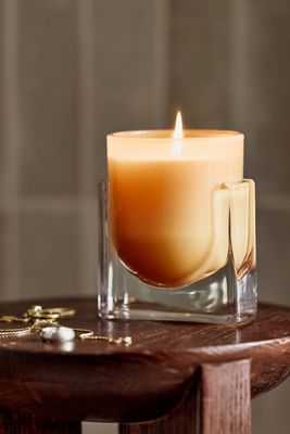 Found Notes Woody Incense & Amber Glass Candle