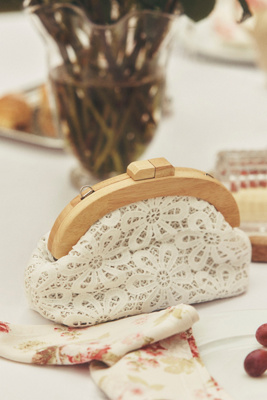 Olga Berg Bonnie Lace Clutch | Anthropologie
