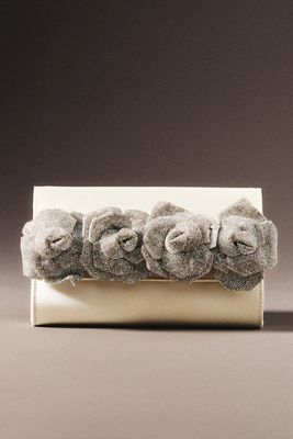 Olga Berg Stella Rosette Clutch Bag
