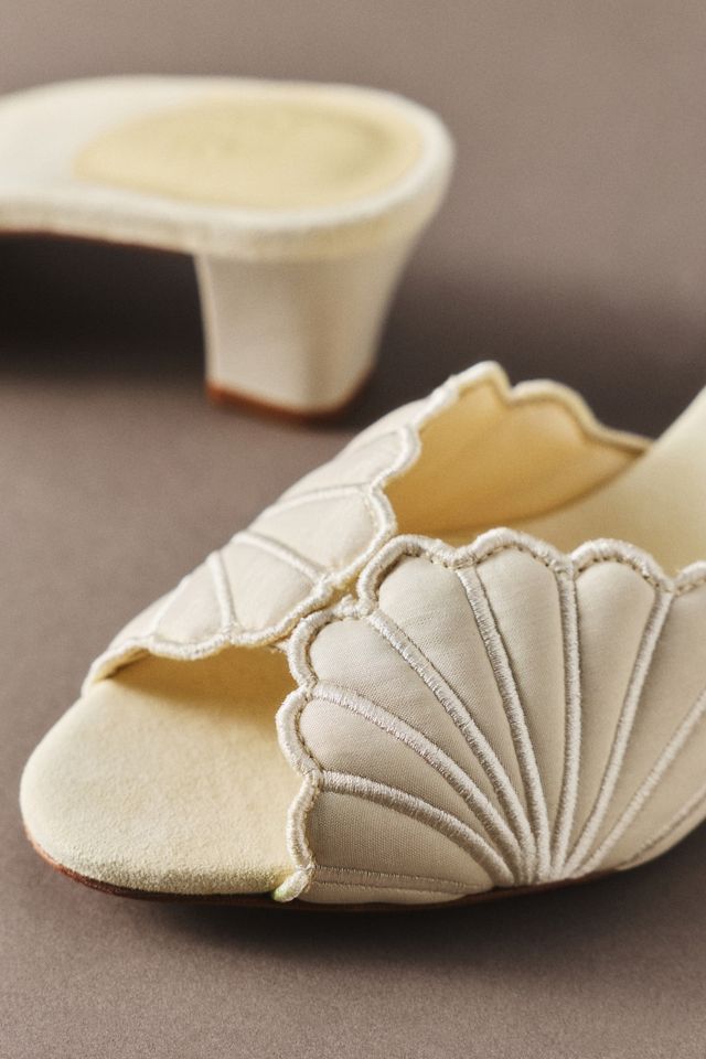 Reformation Weldena Shell Block Heeled Mules #4