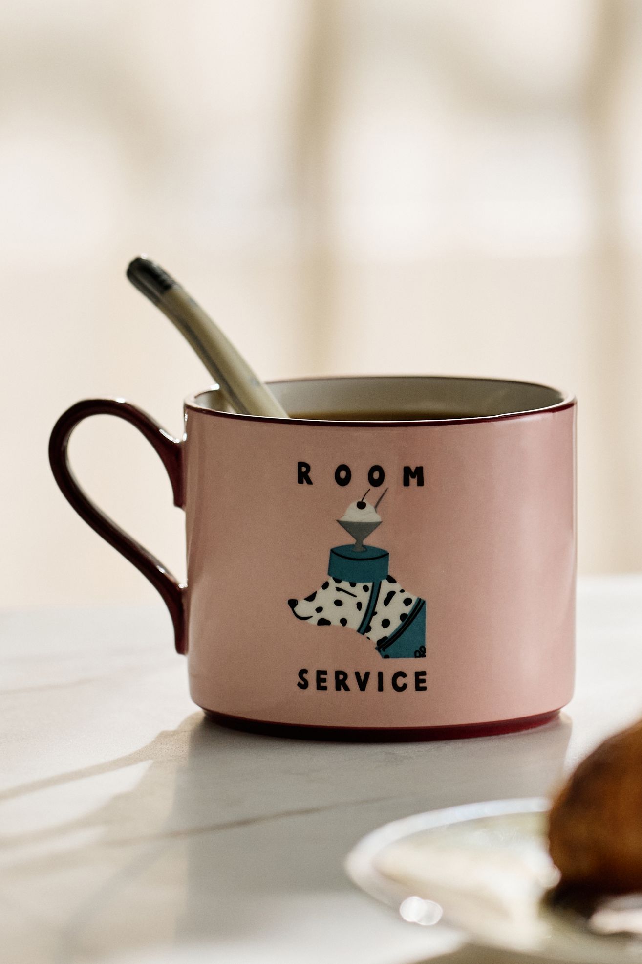 Nephthys Foster Stoneware Hotel Dog Mug - Medium Pink, One Size