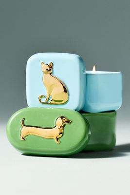 Lucie Cat Fruity Harvest Apple & Vanilla Ceramic Candle