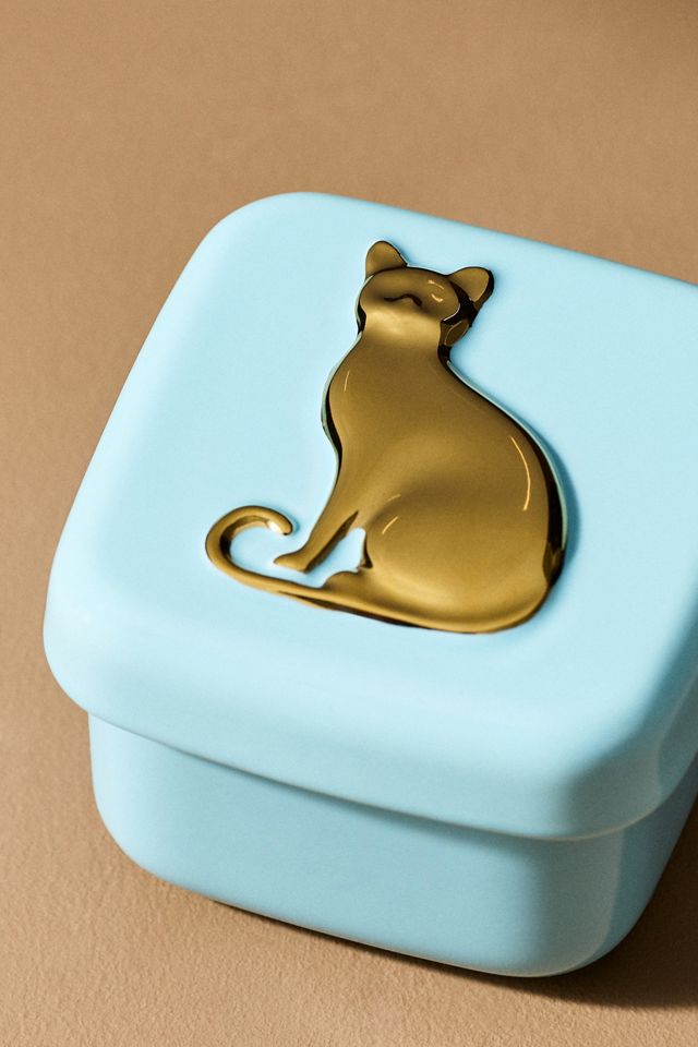 Lucie Cat Fruity Harvest Apple & Vanilla Ceramic Candle | AnthroHome