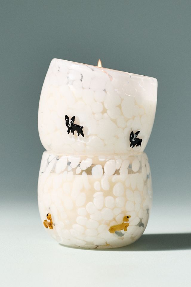Confetti Icon Dachshund Gourmand Pistachio Glass Candle #1