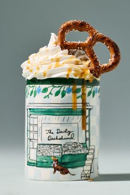 Bougie en céramique Newsstand Gourmand bretzel au caramel salé