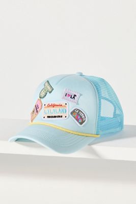 Anthropologie La Crevette Pink Embellished Trucker Hat Saint Malo Shrimp Friday Feelin Locals Only Trucker Hat | Anthropologie main image 2