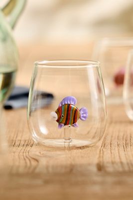 Fish Icon Glass, Clownfish