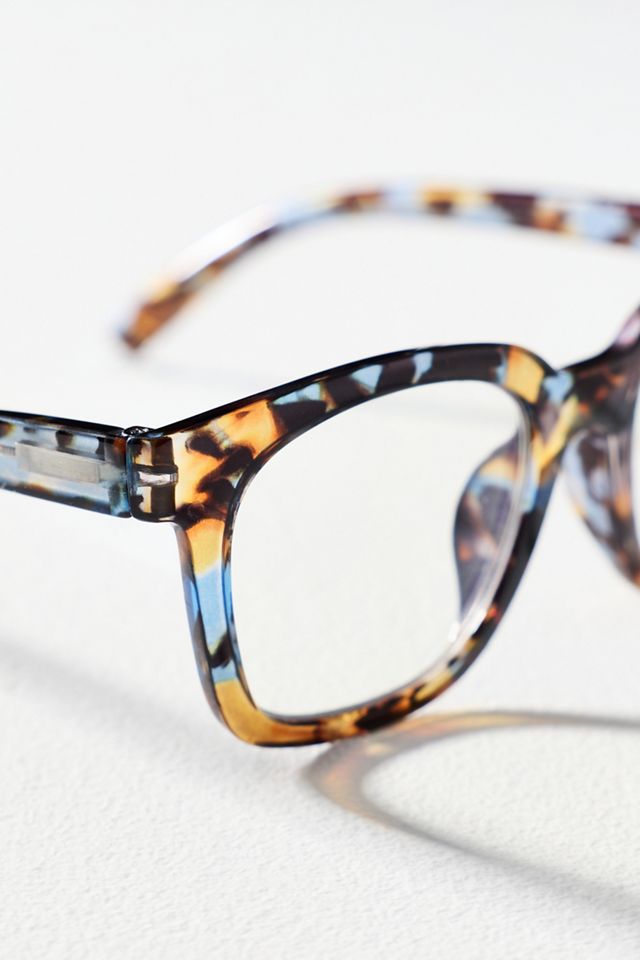 Peepers To The Max Blue Light Square Readers | Anthropologie display picture 1