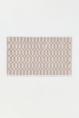 Alfombra de Baño de Algodón Tejido con Diseño Geométrico Sloane