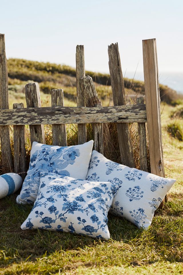 Sunbrella® Porcelain Floral Outdoor Pillow #1