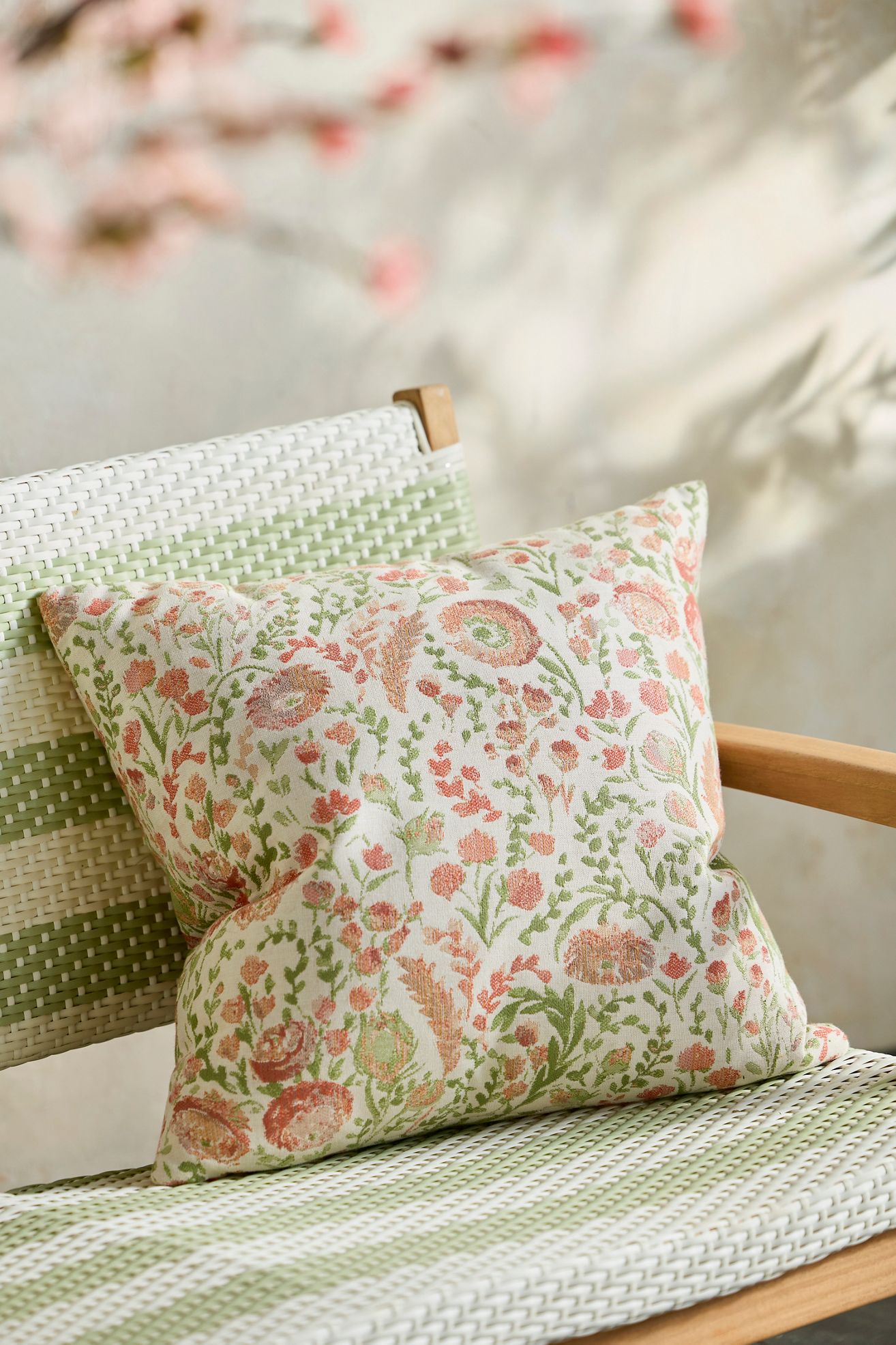 Sunbrella® Arboretum Outdoor Pillow - Pink, One Size