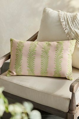 Sunbrella® Blush Vine Outdoor Lumbar Pillow