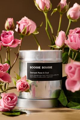 Boogie Bougie Floral Damask Rose & Oud Boxed Tin Candle