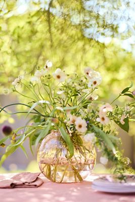 Cut Glass Orb Vase