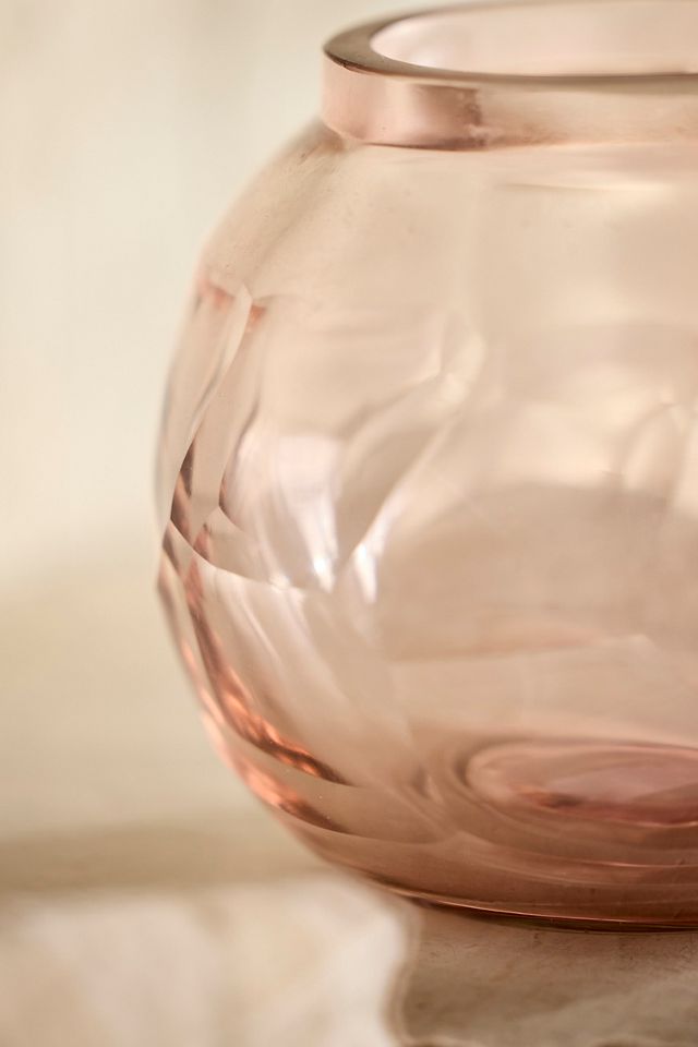 Cut Glass Orb Vase #3