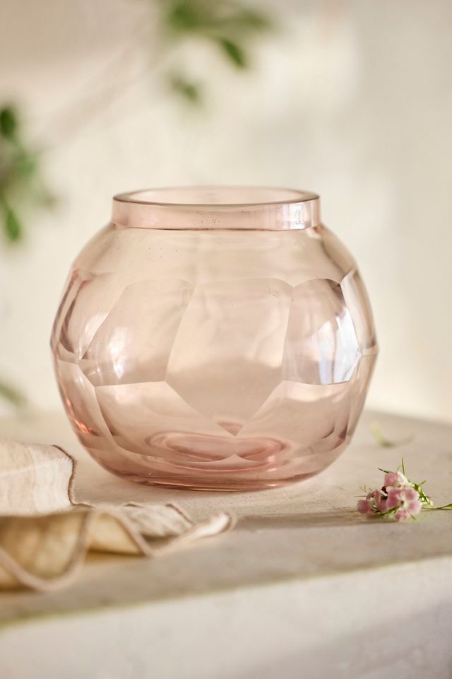 Cut Glass Orb Vase #2