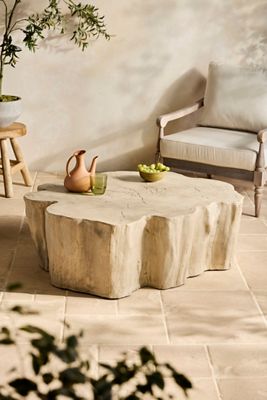 Faux Bois Stone Coffee Table