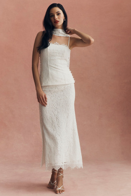 Top and Maxi Skirt Lace Set