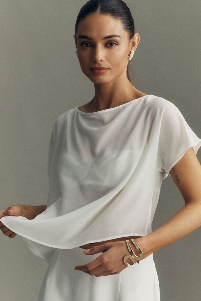 Mare Mare Easy Breezy Sheer Open-Back Top | Anthropologie