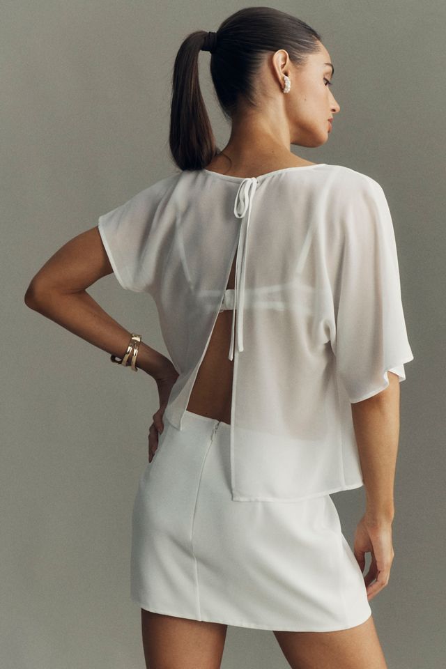 Mare Mare Easy Breezy Sheer Open-Back Top | Anthropologie