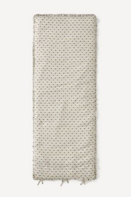 Cotton Printed Ruffle Sofa Topper