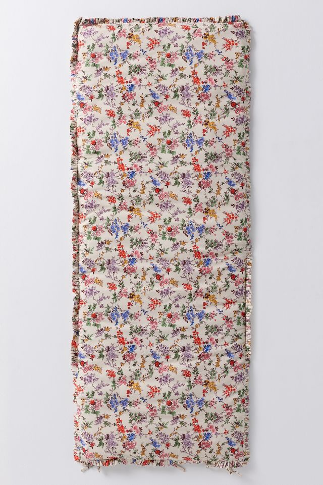 Cotton Printed Ruffle Sofa Topper #1