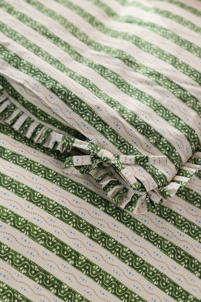 Cotton Printed Ruffle Sofa Topper #1