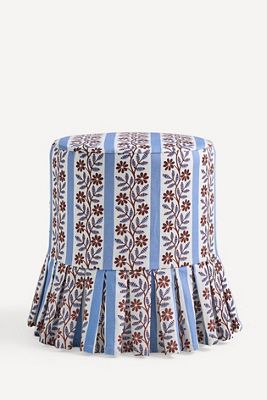 Layla Printed Ruffle Ottoman Slipcover