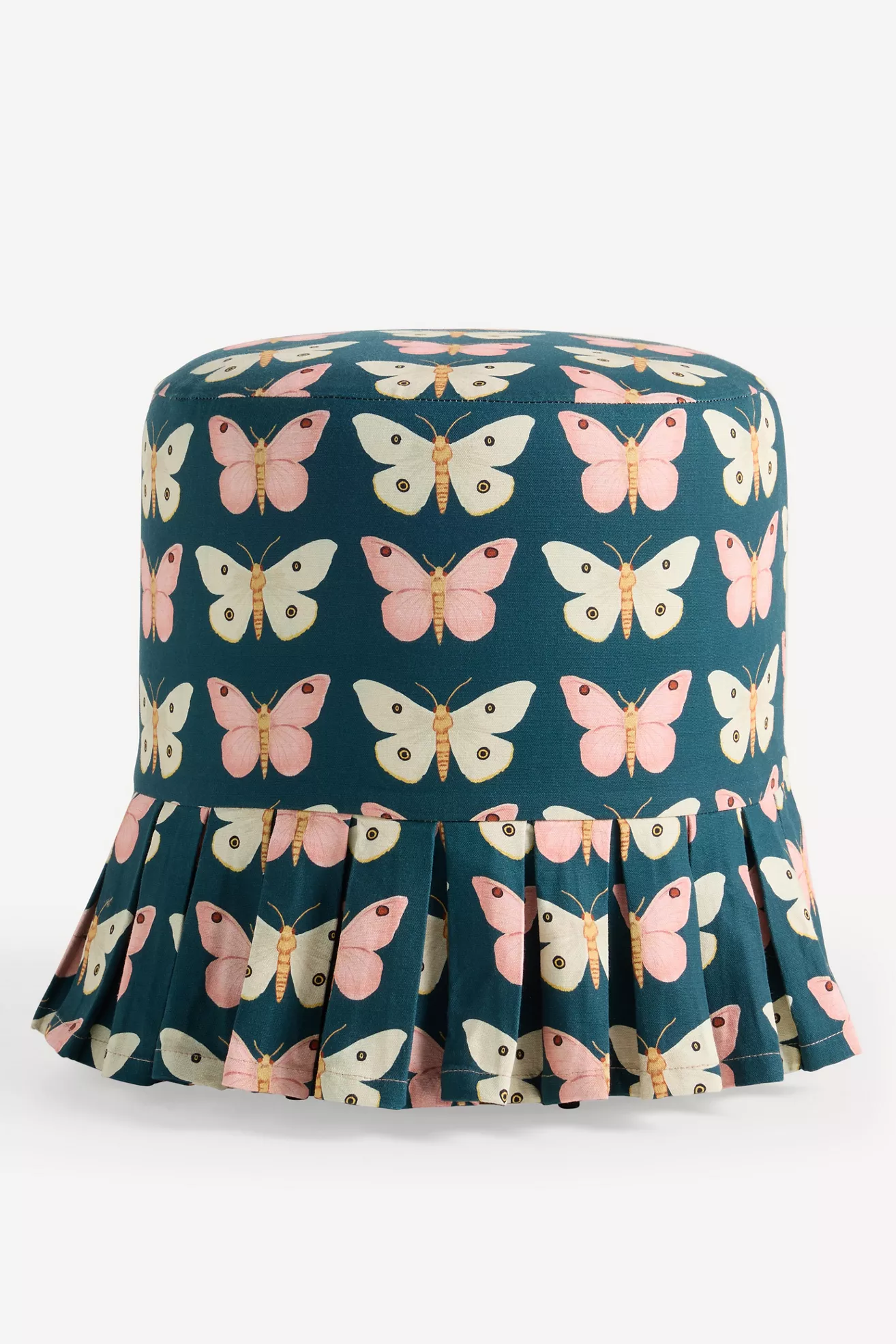 Layla Printed Ruffle Ottoman Slipcover - thumbnail 4