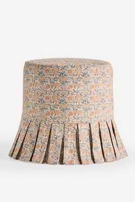 Layla Printed Ruffle Ottoman Slipcover