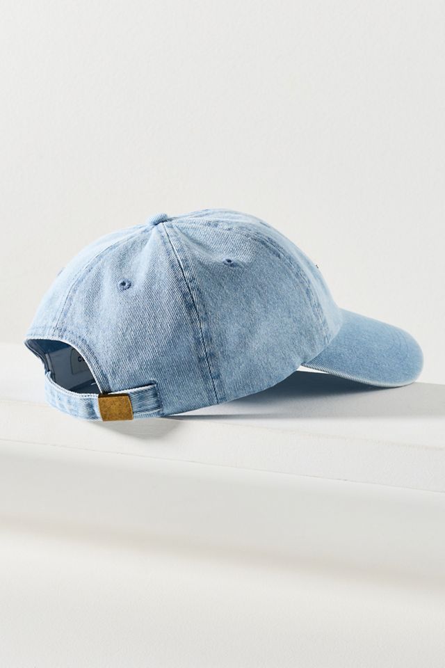 Clare V. Lips Denim Baseball Cap #1