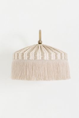 Sinclair Tassel-Fringed Linen Sconce