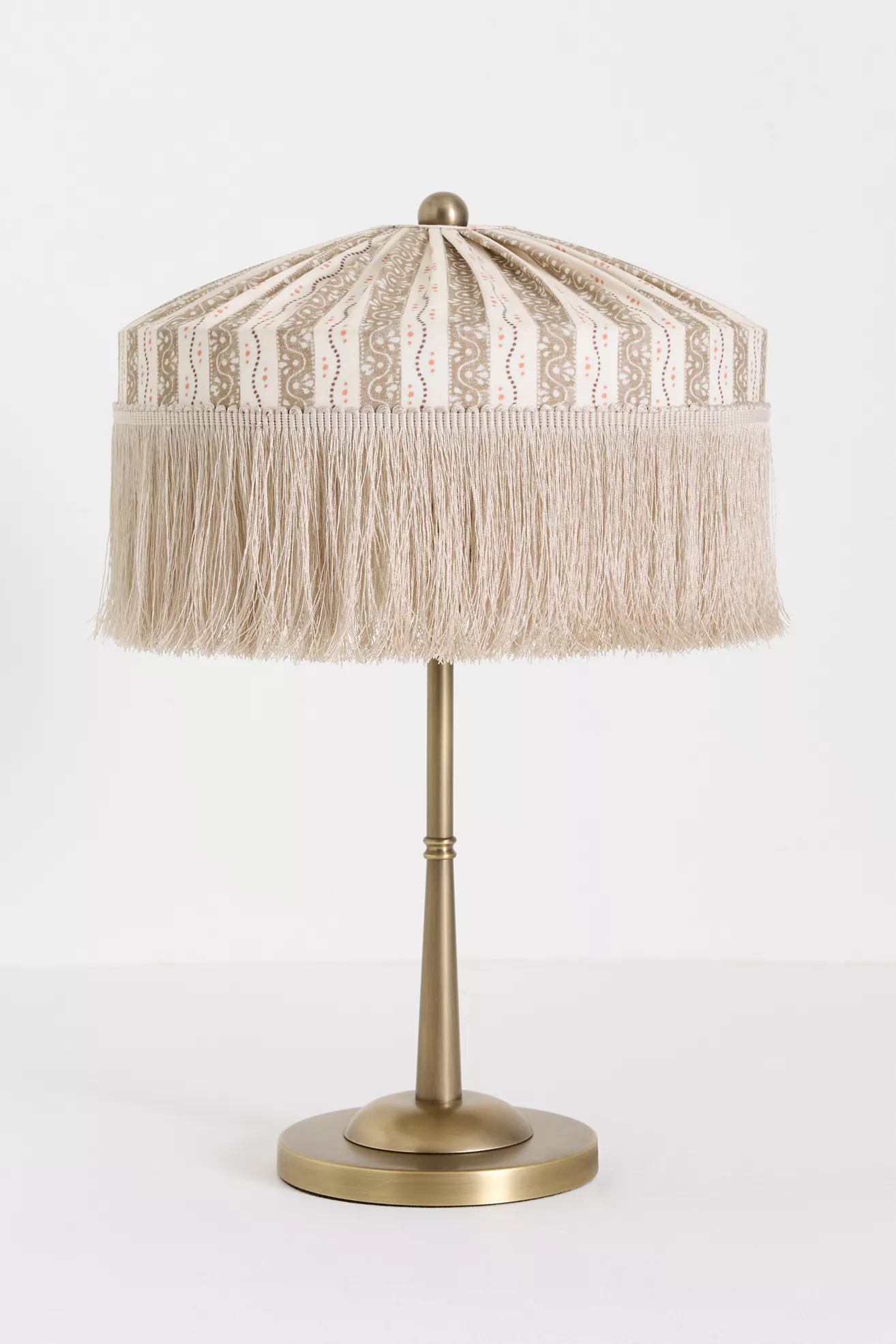 Sinclair Tassel-Fringed Linen Table Lamp