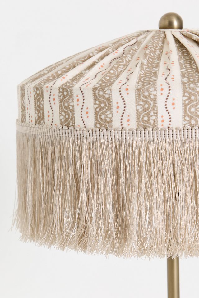 Sinclair Tassel-Fringed Linen Table Lamp #2