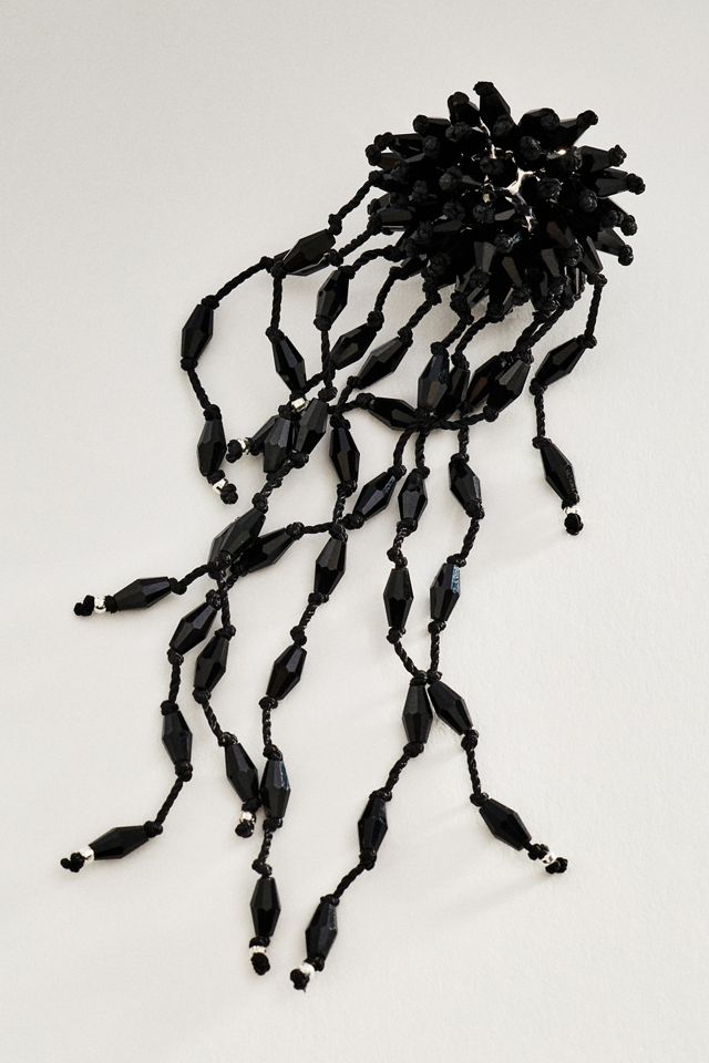 Beaded Fringe Statement Earrings #1