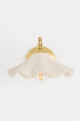 Bobbi Wavy Ceramic Sconce